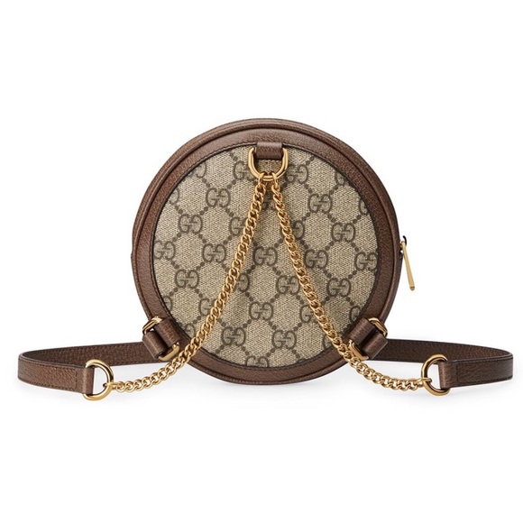 Gucci GG Marmont Mini Ophidia GG Supreme Logo Web Round Fanny Pack Backpack - Picture 10 of 14